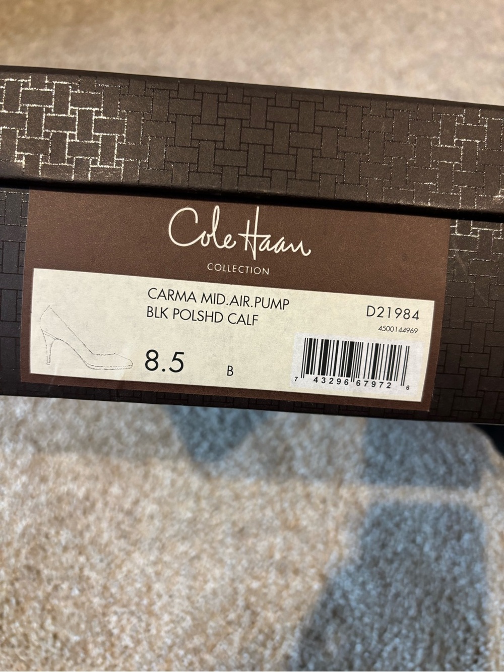 Cole Haan Black Carma Mid Air Pump Heels - Size 8.5 - Picture 5 of 5